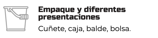 Empaque y diferentes presentaciones